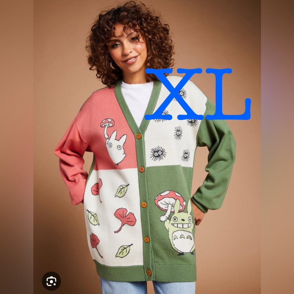XL Studio Ghibli My Neighbor Totoro Panel Women's Cardigan